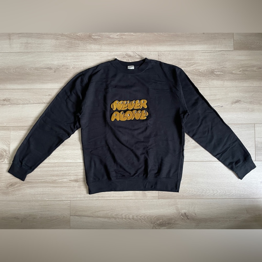 Pony Studios Black Graphic Crewneck Sweater